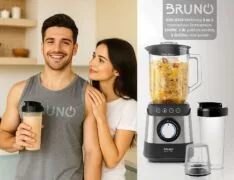 BRUNO μπλέντερ 3 σε 1 προηγμένων λειτουργιών BRN-0254, 1500W, 1.8L γυάλινη κανάτα, 6 λεπίδες, inox-μαύρο 7