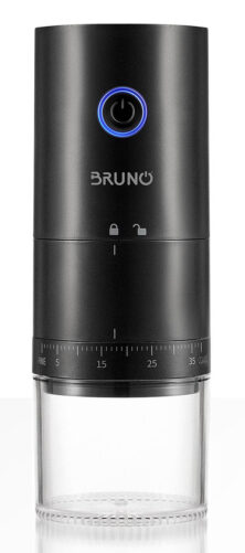 BRUNO ηλεκτρικός μύλος καφέ BRN-0256, επαναφορτιζόμενος, με 39 επίπεδα άλεσης, μαύρος