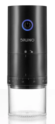 BRUNO ηλεκτρικός μύλος καφέ BRN-0256, επαναφορτιζόμενος, με 39 επίπεδα άλεσης, μαύρος