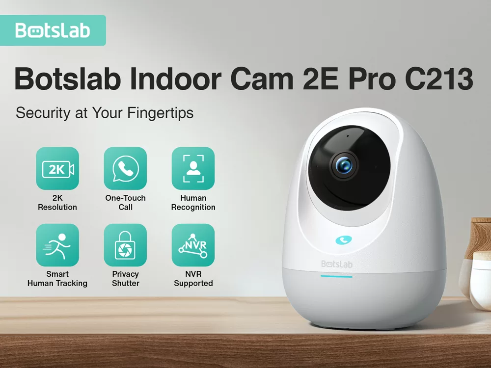 BOTSLAB smart κάμερα C213, 3MP/2K, WiFi & LAN, 360° PTZ, SD 4 BOTSLAB smart κάμερα C213, 3MP/2K, WiFi & LAN, 360° PTZ, SD - Image 2