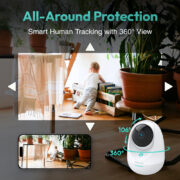 BOTSLAB smart κάμερα C213, 3MP/2K, WiFi & LAN, 360° PTZ, SD 8