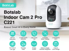 BOTSLAB smart κάμερα C221, 5MP/3K, WiFi, 360° PTZ, SD 2