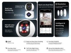 VSTARCAM smart κάμερα C992DR, 3MP, dual lens, WiFi, PTZ, SD 3