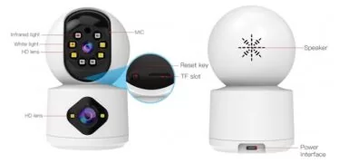 VSTARCAM smart κάμερα C992DR, 3MP, dual lens, WiFi, PTZ, SD 6