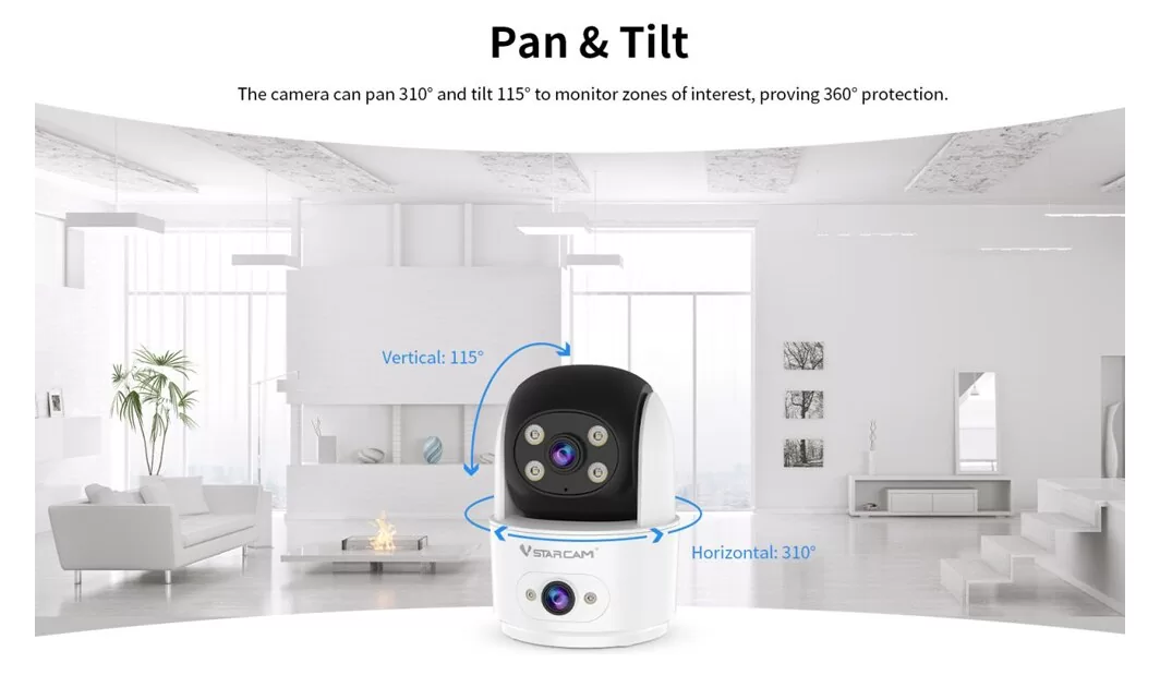VSTARCAM smart κάμερα C996DR, 2MP, dual lens, WiFi, PTZ, SD 8 VSTARCAM smart κάμερα C996DR, 2MP, dual lens, WiFi, PTZ, SD - Image 6