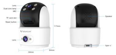 VSTARCAM smart κάμερα C996DR, 2MP, dual lens, WiFi, PTZ, SD 11