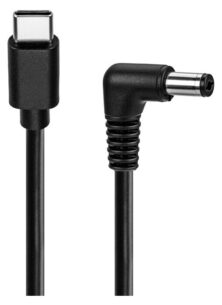 POWERTECH καλώδιο τροφοδοσίας USB-C σε DC CAB-UC097, 5.5x2.5mm, 1.5m, μαύρο