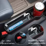 Σετ θηκών για καθίσματα αυτοκινήτου CAR-0014 με ποτηροθήκη, μαύρο, 2τμχ 2