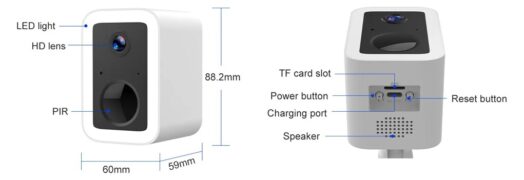 VSTARCAM smart ηλιακή κάμερα CB554 με φωτισμό, 3MP, WiFi, SD, 5200mAh, IP66 4