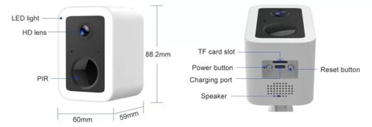 VSTARCAM smart ηλιακή κάμερα CB554 με φωτισμό, 3MP, WiFi, SD, 5200mAh, IP66 4