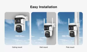 VSTARCAM smart ηλιακή κάμερα CB621DR, dual lens, 3MP, WiFi, SD, PTZ, IP66 12