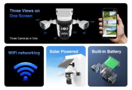 VSTARCAM smart ηλιακή κάμερα CB621SR, triple lens, 2MP, WiFi, SD, PTZ, IP66 7