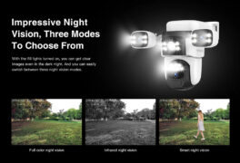 VSTARCAM smart ηλιακή κάμερα CB621SR, triple lens, 2MP, WiFi, SD, PTZ, IP66 12