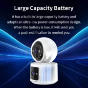 VSTARCAM smart κάμερα CB90DR, 2MP, dual lens, WiFi, PTZ, SD, 5200mAh backup battery 6