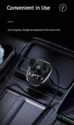 USAMS FM transmitter με οθόνη US-CC115, 2x USB, SD card, 3.4A, μαύρο 9