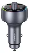 USAMS FM transmitter & φορτιστής CC328, USB/USB-C, 30W, Bluetooth, μαύρο