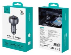 USAMS FM transmitter & φορτιστής CC328, USB/USB-C, 30W, Bluetooth, μαύρο 9
