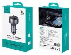USAMS FM transmitter & φορτιστής CC328, USB/USB-C, 30W, Bluetooth, μαύρο 9