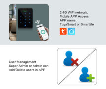 SECUKEY πληκτρολόγιο πρόσβασης CH1-WIFI-EM με κωδικό & κάρτα, Wi-Fi 2