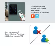 SECUKEY πληκτρολόγιο πρόσβασης CH1-WIFI-EM με κωδικό & κάρτα, Wi-Fi 2