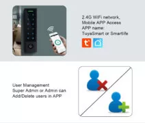 SECUKEY πληκτρολόγιο πρόσβασης CH3-WIFI-EM+MF με κωδικό & κάρτα, Wi-Fi 2