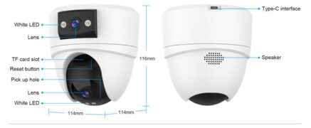 VSTARCAM smart κάμερα CS2DR, 3MP, dual lens, WiFi, PTZ, SD 4