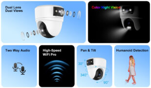 VSTARCAM smart κάμερα CS2DR, 3MP, dual lens, WiFi, PTZ, SD 6