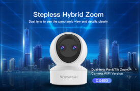 VSTARCAM smart κάμερα CS49D, 3MP, dual lens, WiFi, PTZ, SD 2