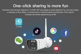 VSTARCAM smart IP κάμερα CS58, IP66, 3MP, WiFi, ανίχνευση καπνού 3