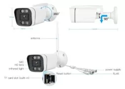 VSTARCAM smart IP κάμερα CS58, IP66, 3MP, WiFi, ανίχνευση καπνού 5