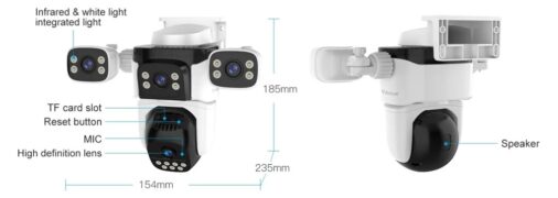 VSTARCAM smart κάμερα CS621FR, four-lens, 2MP, WiFi, SD, PTZ, IP66 5