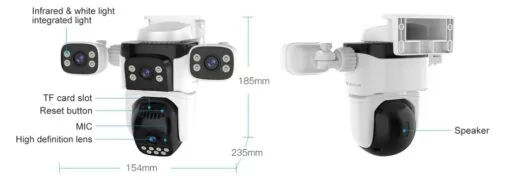 VSTARCAM smart κάμερα CS621FR, four-lens, 2MP, WiFi, SD, PTZ, IP66 5