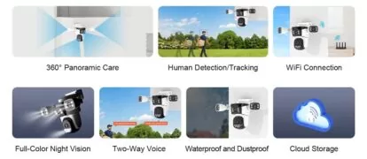 VSTARCAM smart κάμερα CS621FR, four-lens, 2MP, WiFi, SD, PTZ, IP66 7