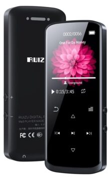 RUIZU MP3 player D50 με οθόνη 1.8", 16GB, Bluetooth, ελληνικό μενού, μαύρο