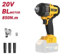 DELI κρουστικό μπουλονόκλειδο μπαταρίας DC234Z, Brushless, 20V, 850N.m, 1/2" 1
