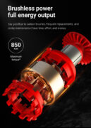 DELI κρουστικό μπουλονόκλειδο μπαταρίας DC234Z, Brushless, 20V, 850N.m, 1/2" 6
