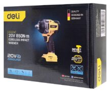 DELI κρουστικό μπουλονόκλειδο μπαταρίας DC234Z, Brushless, 20V, 850N.m, 1/2" 7