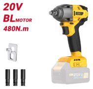 DELI κρουστικό μπουλονόκλειδο μπαταρίας DC235Z, Brushless, 20V, 480N.m, 1/2" 1