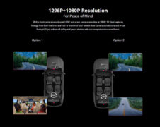 DDPAI smart σετ καμερών αυτοκινήτου N1 Dual, 1296p/1080p, WiFi 3