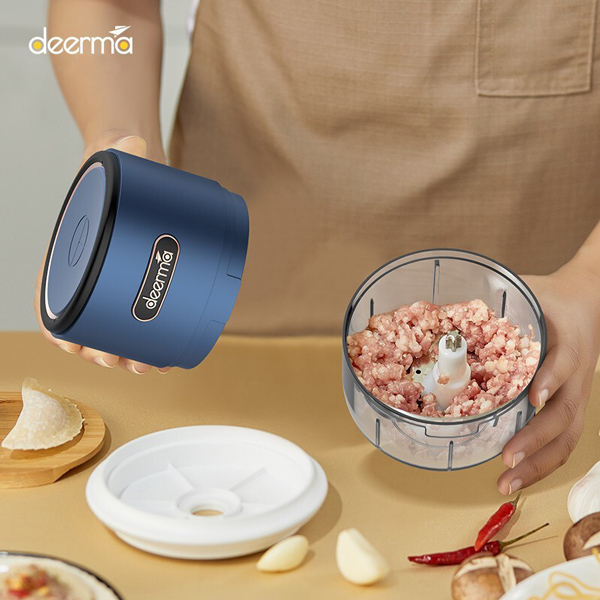 DEERMA πολυκόπτης JS100, επαναφορτιζόμενος , 150ml, 40W, 3 λεπίδες, μπλε 4 DEERMA πολυκόπτης JS100, επαναφορτιζόμενος , 150ml, 40W, 3 λεπίδες, μπλε - Image 2