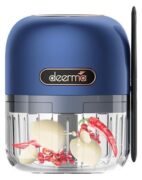 DEERMA πολυκόπτης JS100, επαναφορτιζόμενος , 150ml, 40W, 3 λεπίδες, μπλε