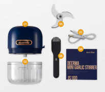 DEERMA πολυκόπτης JS100, επαναφορτιζόμενος , 150ml, 40W, 3 λεπίδες, μπλε 10 DEERMA πολυκόπτης JS100, επαναφορτιζόμενος , 150ml, 40W, 3 λεπίδες, μπλε 4
