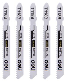 DELI σετ λάμες σέγας DH-QJT012-E4 για μέταλλο, T118B, 5τμχ