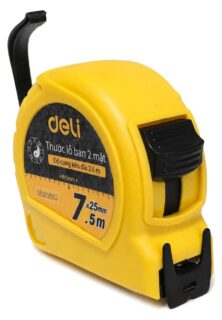 DELI μετροταινία DL270725L με κλείδωμα & clip ζώνης, 7.5m x 25mm