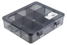 DELI ταμπακιέρα DL432303, 9 θέσεων, 18.5x16x4.4cm, πλαστική, μαύρη