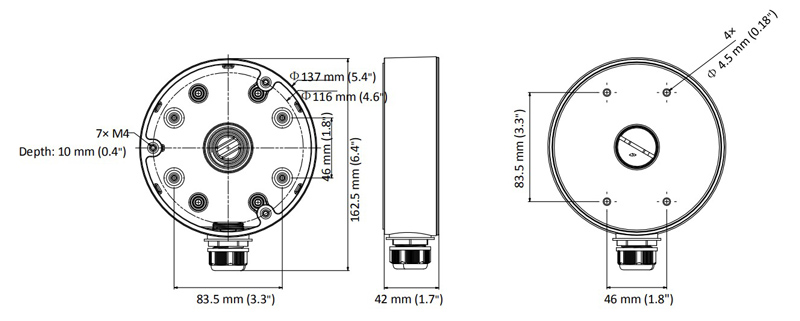 HIKVISION HIWATCH βάση κάμερας DS-1280ZJ-DM21, μεταλλική, λευκή 4 HIKVISION HIWATCH βάση κάμερας DS-1280ZJ-DM21, μεταλλική, λευκή - Image 2