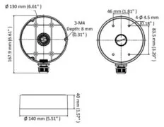 HIKVISION HIWATCH βάση κάμερας DS-1280ZJ-DM45, μεταλλική, λευκή 5 HIKVISION HIWATCH βάση κάμερας DS-1280ZJ-DM45, μεταλλική, λευκή 2