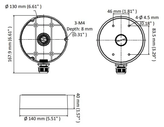 HIKVISION HIWATCH βάση κάμερας DS-1280ZJ-DM45, μεταλλική, λευκή 4 HIKVISION HIWATCH βάση κάμερας DS-1280ZJ-DM45, μεταλλική, λευκή - Image 2