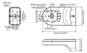 HIKVISION HIWATCH βάση κάμερας DS-1294ZJ-PT, μεταλλική/πλαστική, λευκή 2