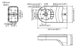 HIKVISION HIWATCH βάση κάμερας DS-1294ZJ-PT, μεταλλική/πλαστική, λευκή 5 HIKVISION HIWATCH βάση κάμερας DS-1294ZJ-PT, μεταλλική/πλαστική, λευκή 2